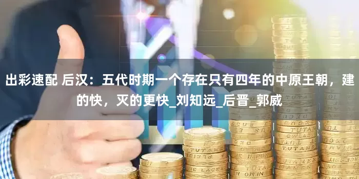 出彩速配 后汉：五代时期一个存在只有四年的中原王朝，建的快，灭的更快_刘知远_后晋_郭威